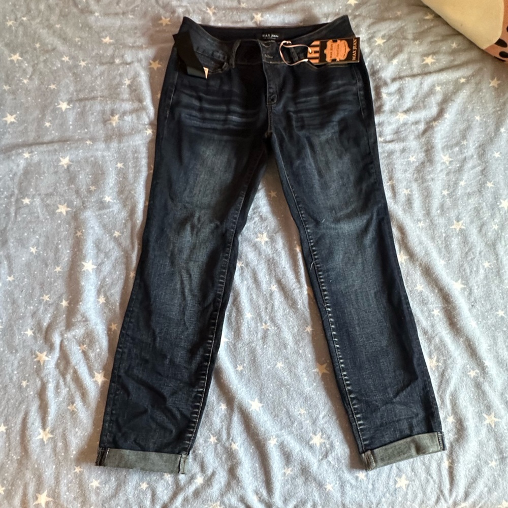 Wax Jean cropped stretchy butt lifting jeans